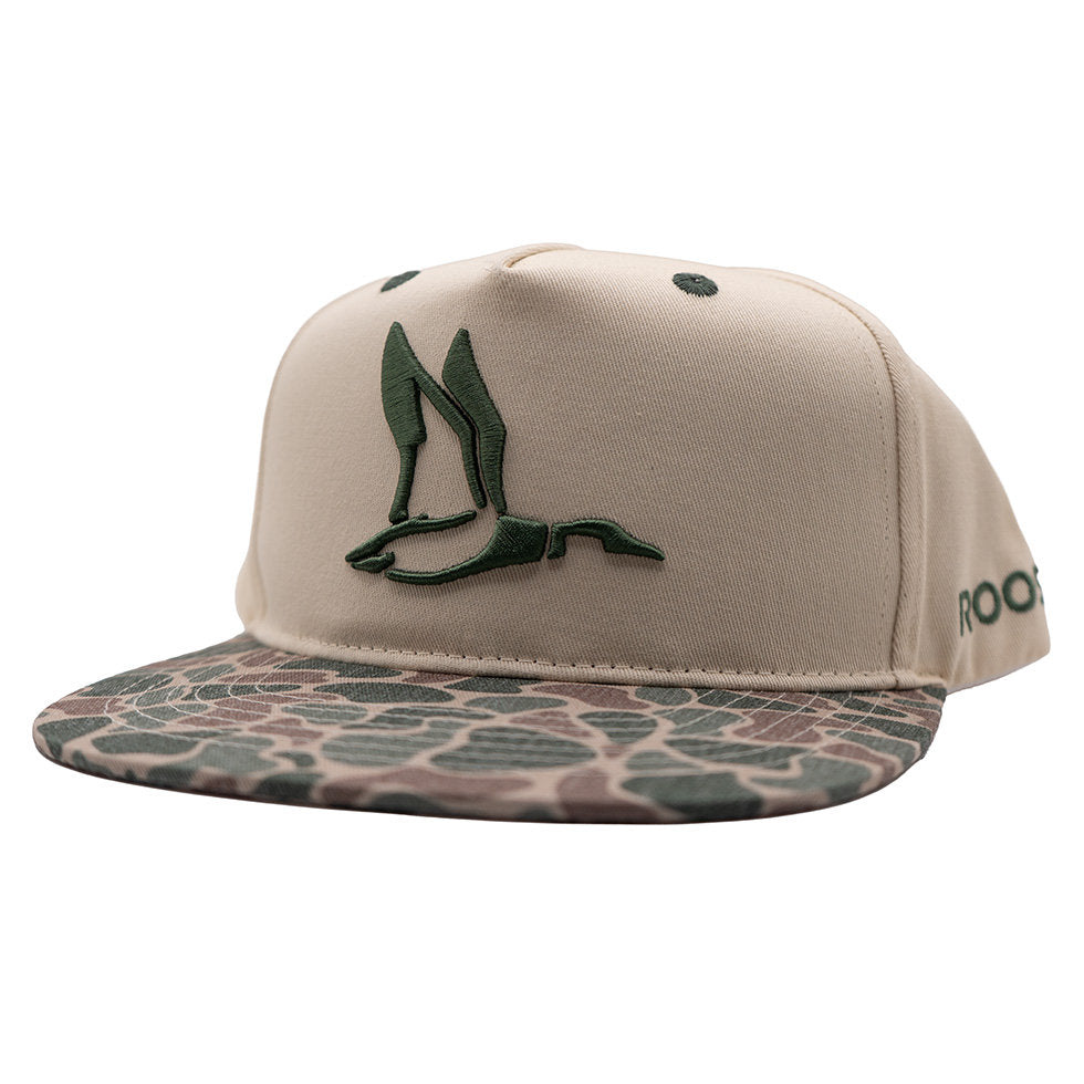 Roost 7 Panel Full Duck Camo Cap
