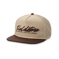 Thumbnail for Fieldstone Brown Bill Full Logo Performance Hat - Brown/Tan