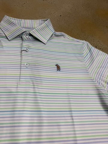 Southern Casanova Sea Lounge Stripe Performance Polo