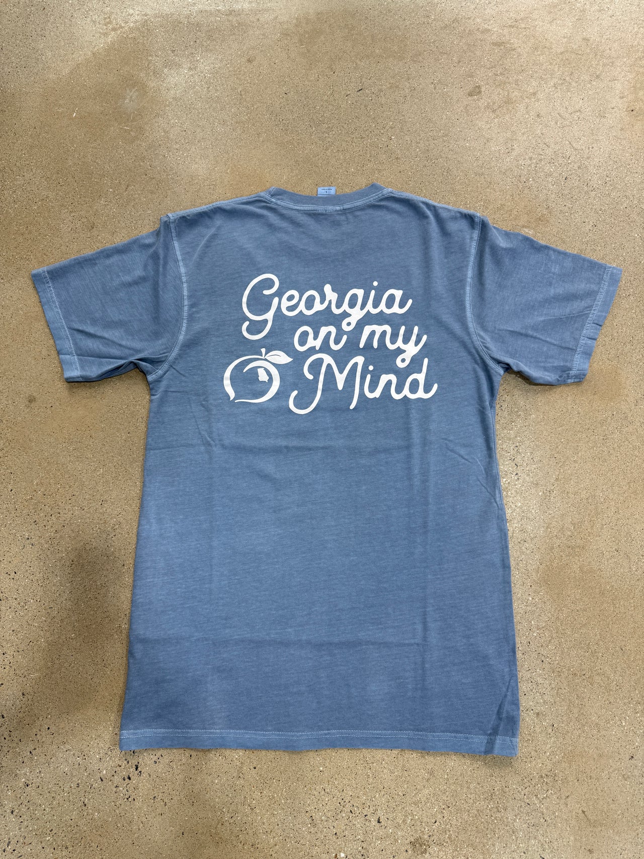Georgia On My Mind SS Pocket Tee - Denim