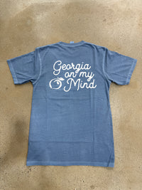 Thumbnail for Georgia On My Mind SS Pocket Tee - Denim