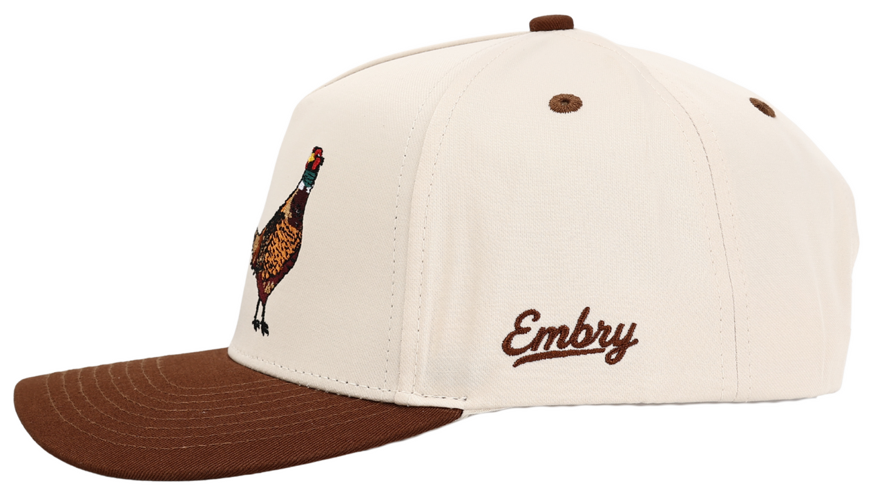 Embry Outdoors Pheasant Cap - Cream/Brown