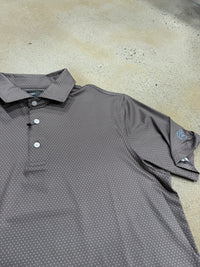 Thumbnail for Home Bound Speckled Performance Polo - Taupe/Sky Blue