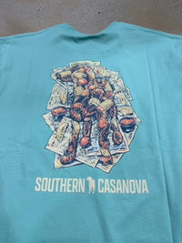 Thumbnail for Southern Casanova Low Country Logo SS Tee - Seafoam