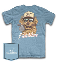 Thumbnail for Fieldstone Retriever Reel SS Tee - Ice Blue