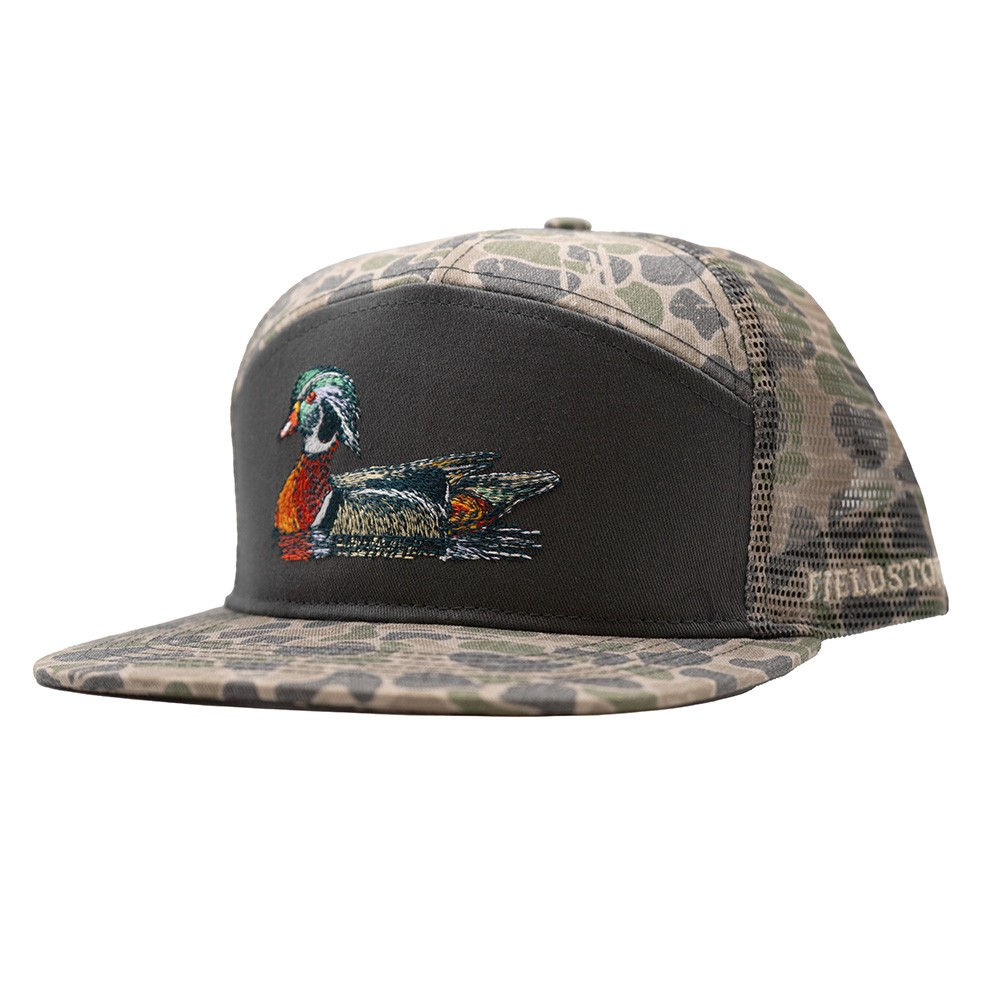 Backwoods Camo Wood Duck 7 Panel Cap