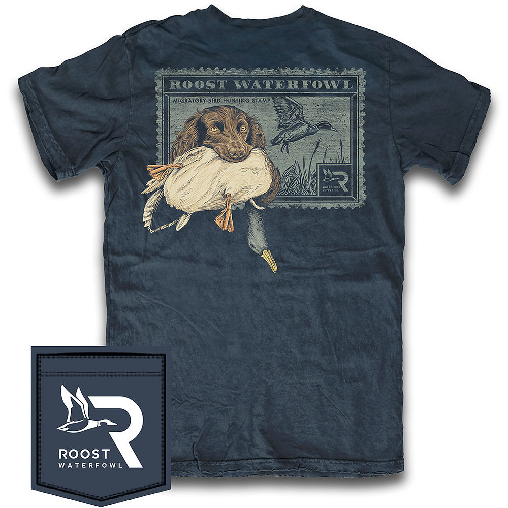 Roost Boykin Stamp Short Sleeve T-shirt - Navy