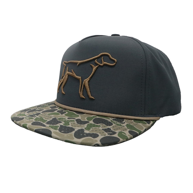 Fieldstone Grey w/ Camo Bill Performance Rope Cap