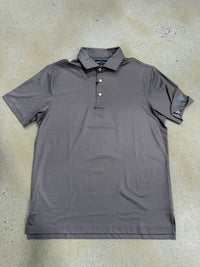 Thumbnail for Home Bound Speckled Performance Polo - Taupe/Sky Blue
