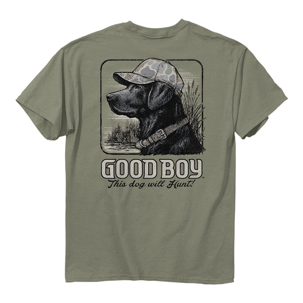 Good Boy Dog Will Hunt SS Tee - Sandstone