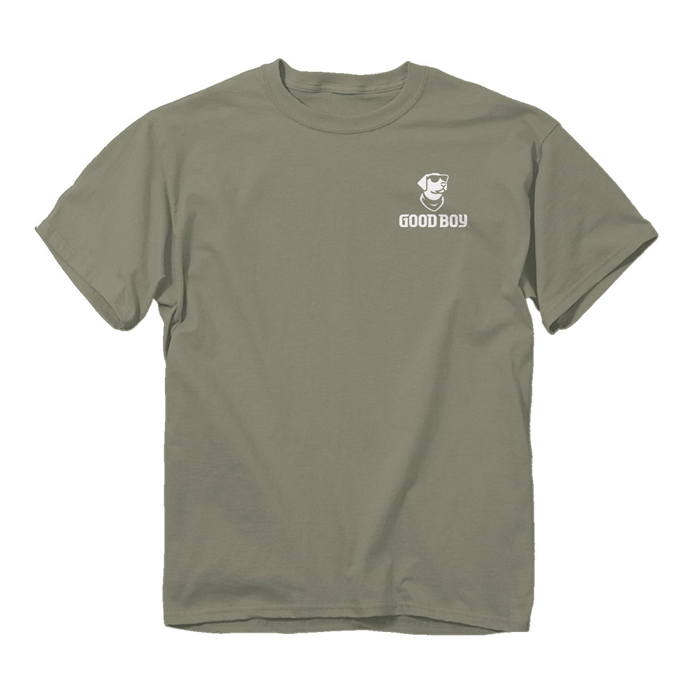 Good Boy Dog Will Hunt SS Tee - Sandstone