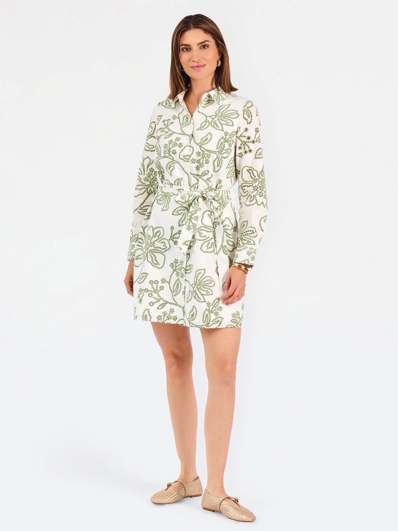 Mary Square Sarah Dress – Lacecap White