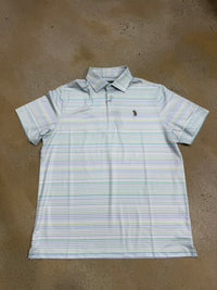 Thumbnail for Southern Casanova Sea Lounge Stripe Performance Polo
