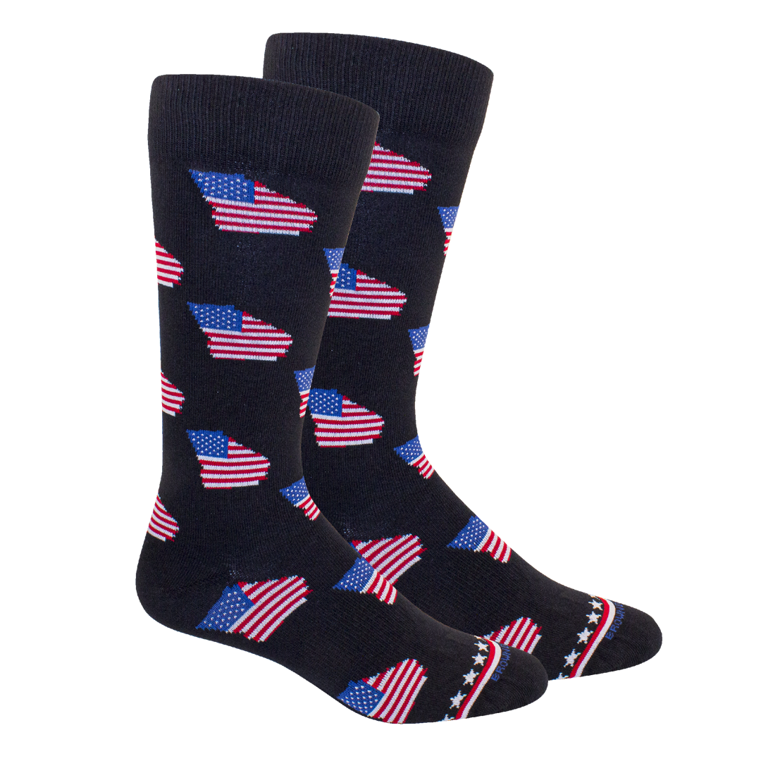 Georgia USA Sock - Navy