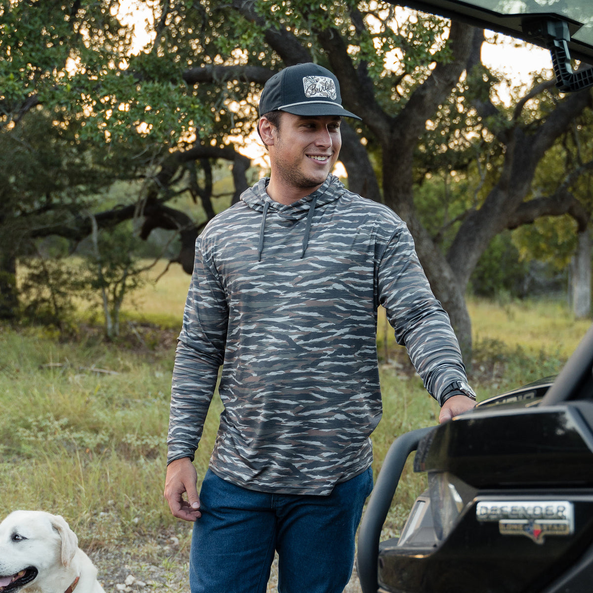 Performance Hoodie - Tiger Stripe Camo Wetland