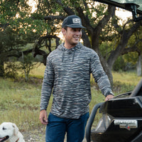 Thumbnail for Performance Hoodie - Tiger Stripe Camo Wetland