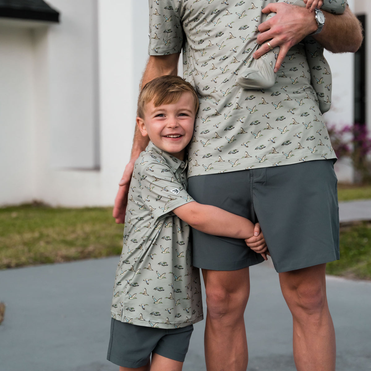 Youth Performance Polo - Flying Ducks Green