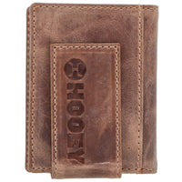 Thumbnail for Hooey Dalton Smooth Brown w. Rodeo Stitching Bifold Money Clip