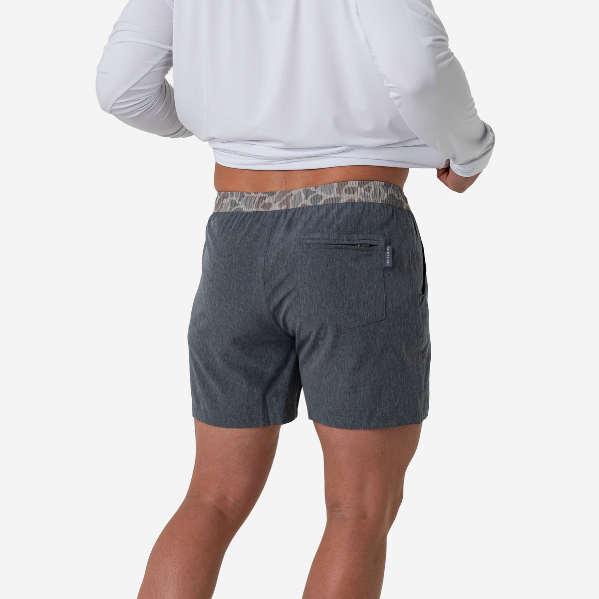 Athletic Short 5.5" - Grizzly Grey - Classic Deer Camo Liner