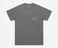 Thumbnail for Heathered Authentic Midnight Grey SS Pocket Tee