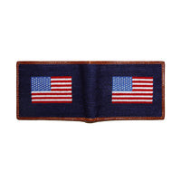 Thumbnail for American Flag Bi-Fold Wallet - Dark Navy