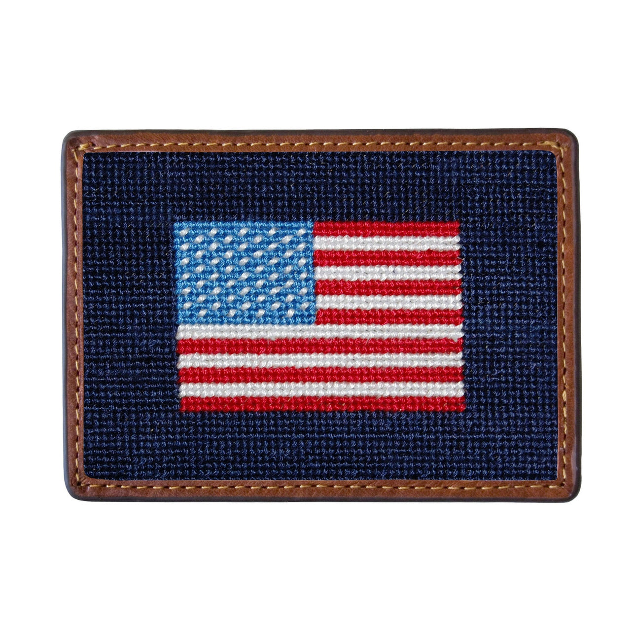 American Flag Card Wallet - Navy