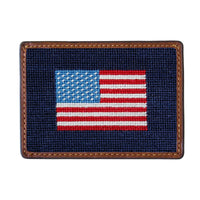 Thumbnail for American Flag Card Wallet - Navy