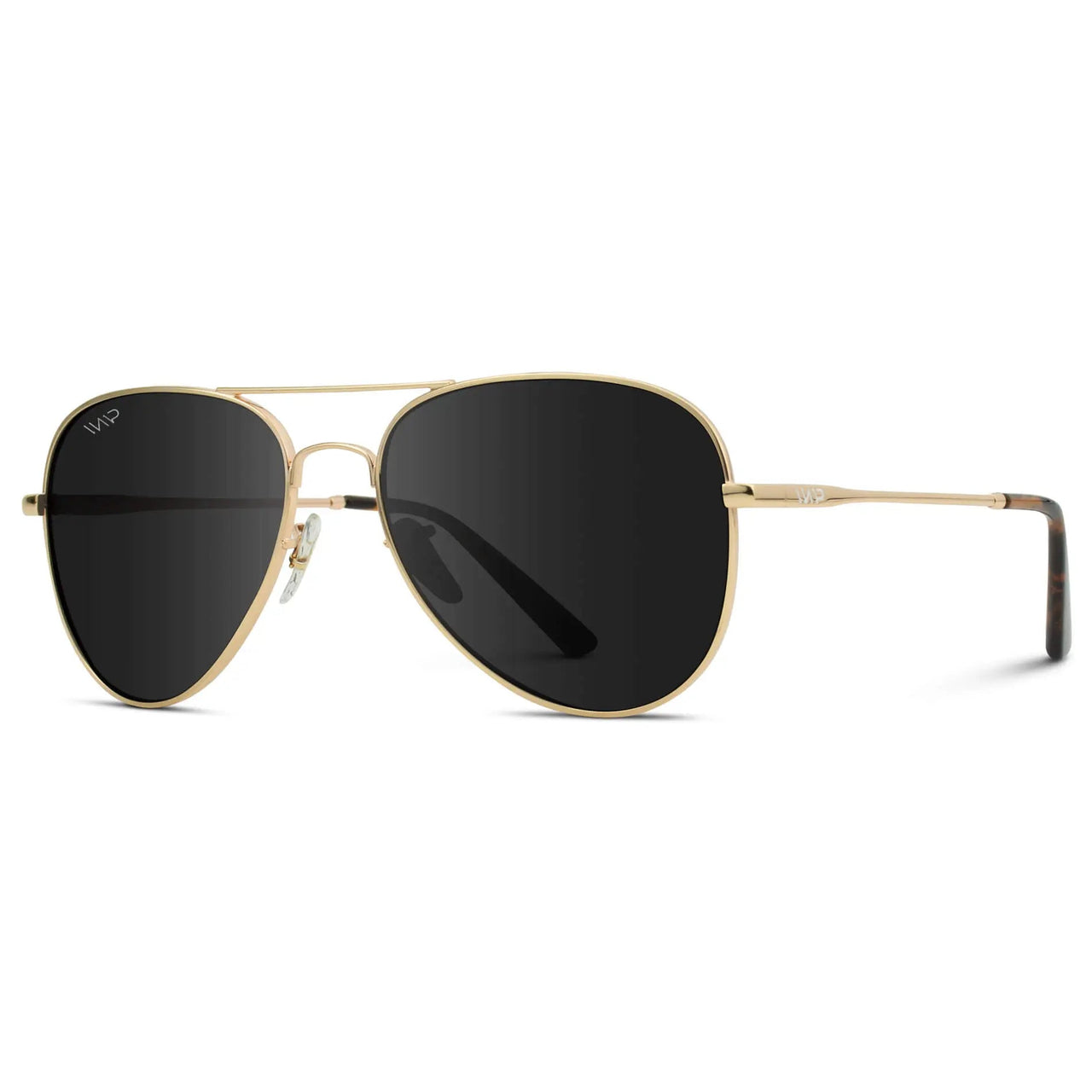 Maxwell Polarized Sunglasses - Gold Frame/Black Lens