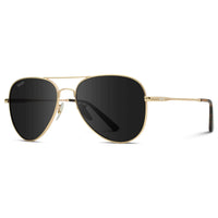 Thumbnail for Maxwell Polarized Sunglasses - Gold Frame/Black Lens