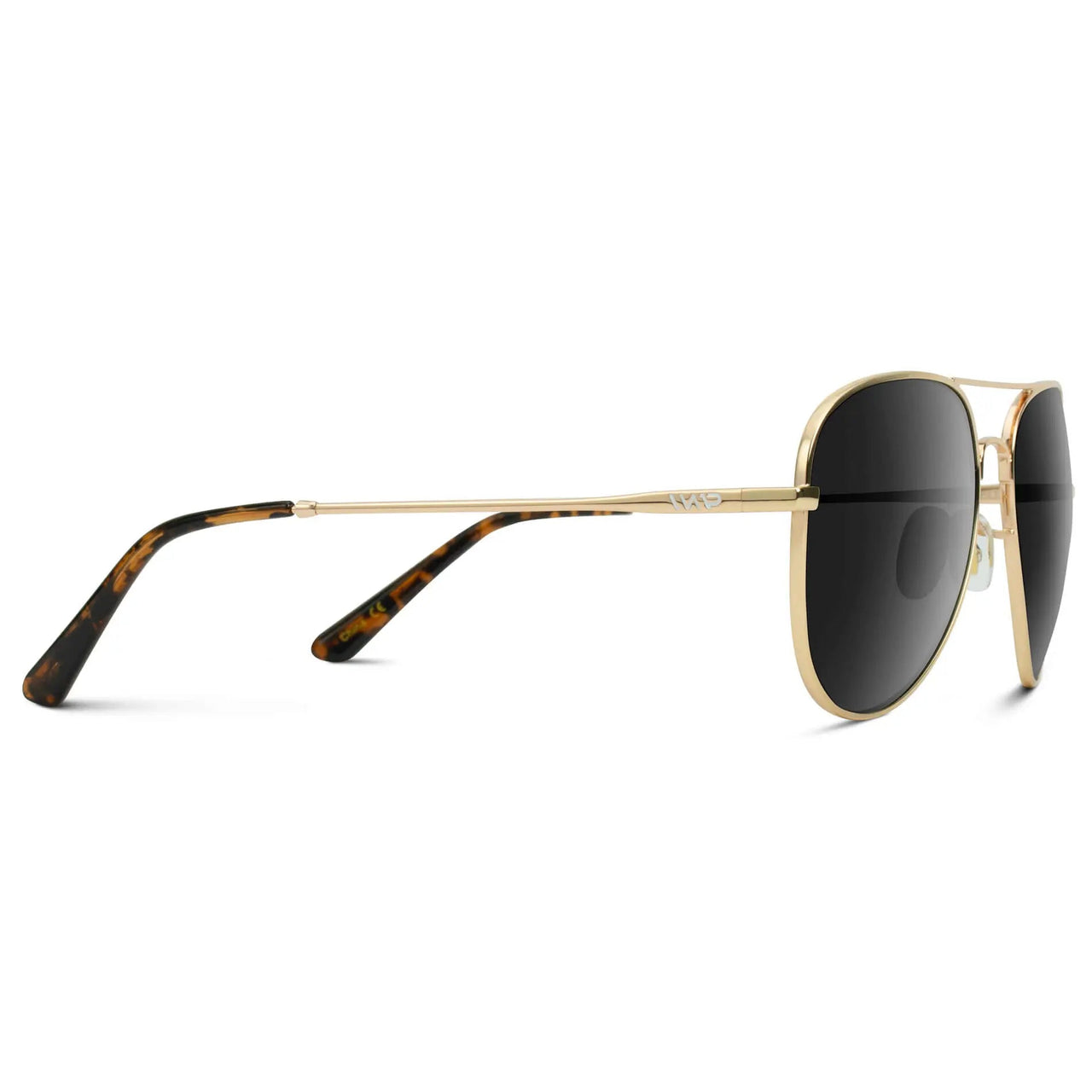 Maxwell Polarized Sunglasses - Gold Frame/Black Lens