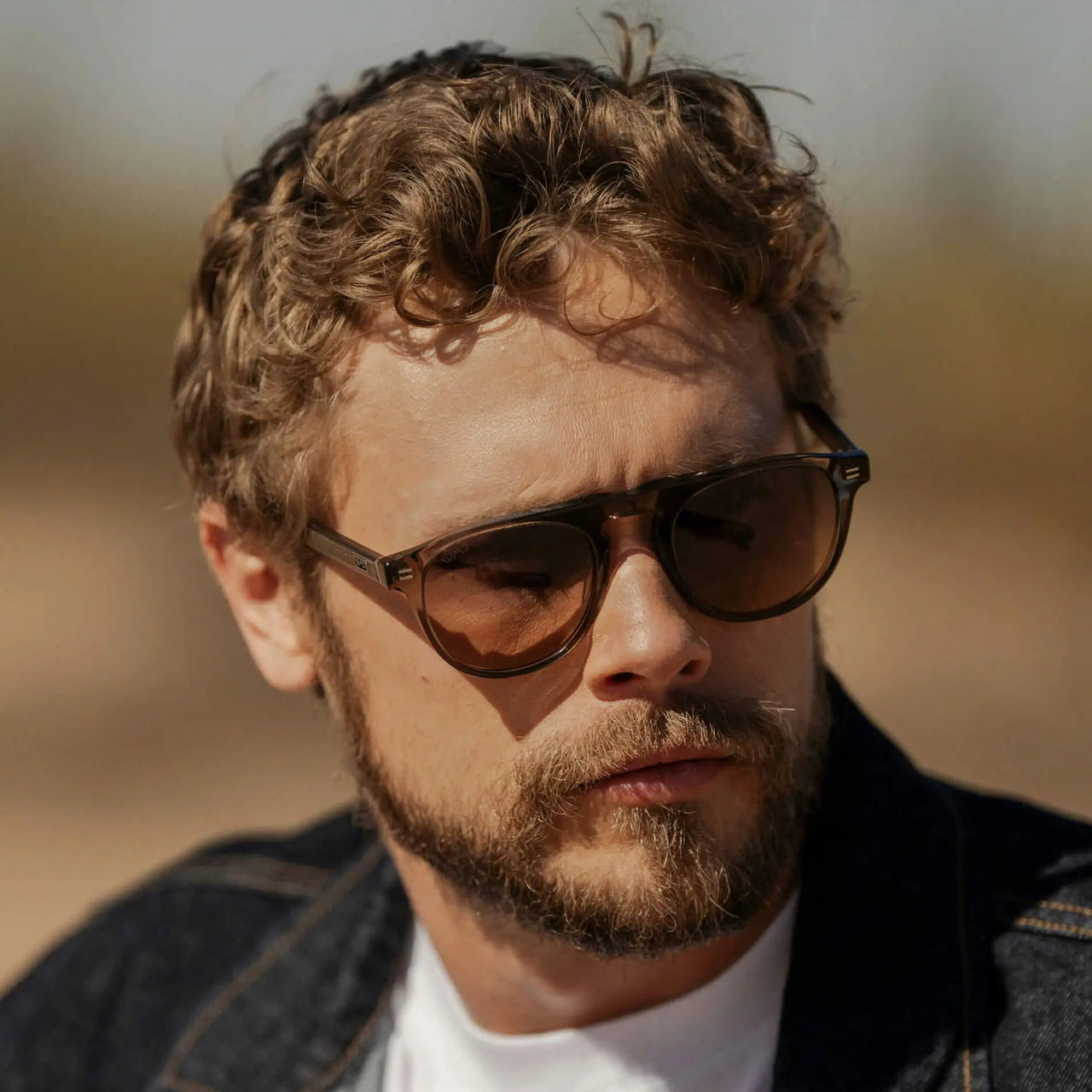Axel Polarized Sunglasses - Crystal Gunmetal / Grey Brown Gradient