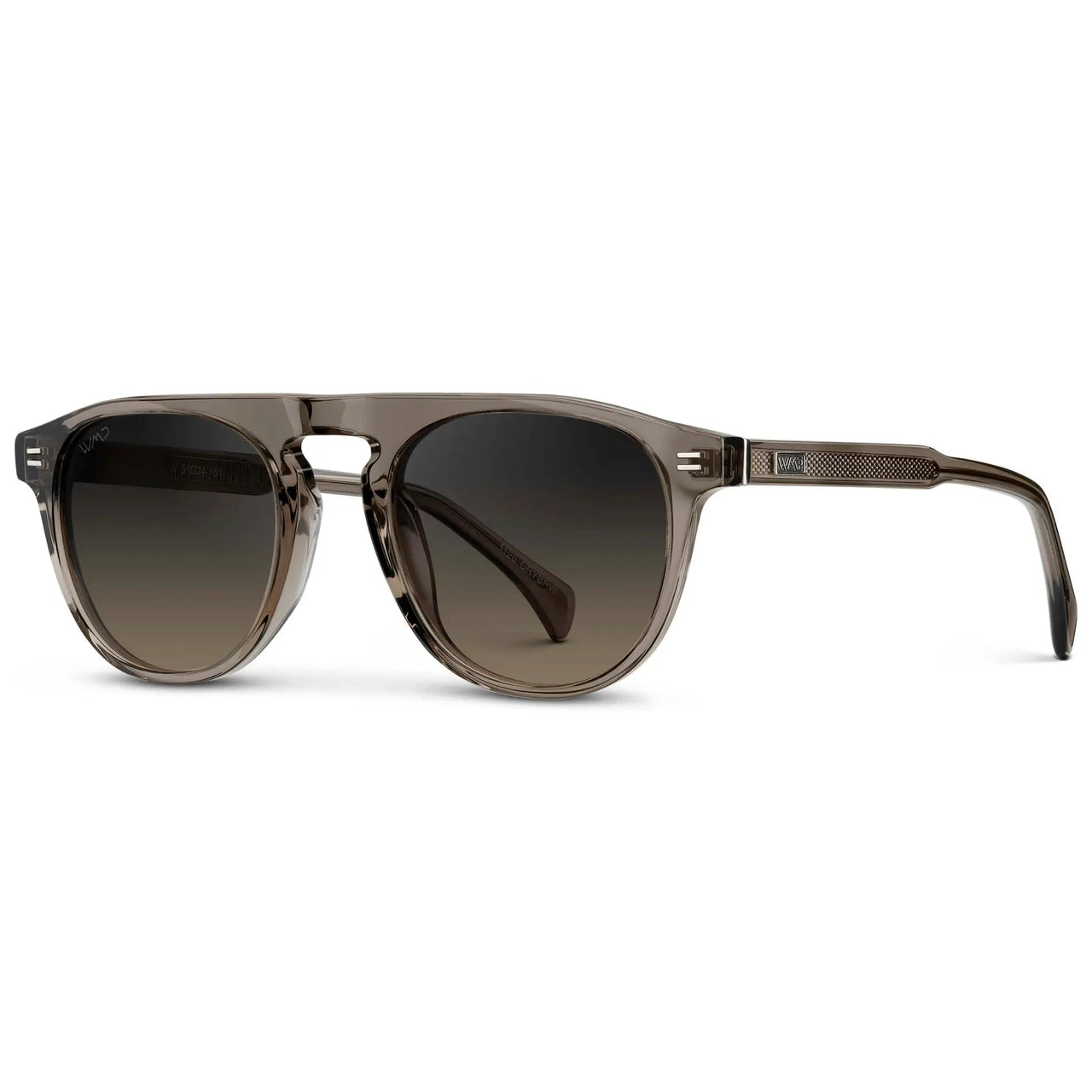 Axel Polarized Sunglasses - Crystal Gunmetal / Grey Brown Gradient