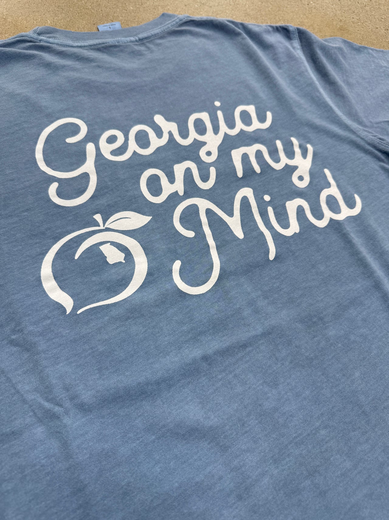 Georgia On My Mind SS Pocket Tee - Denim