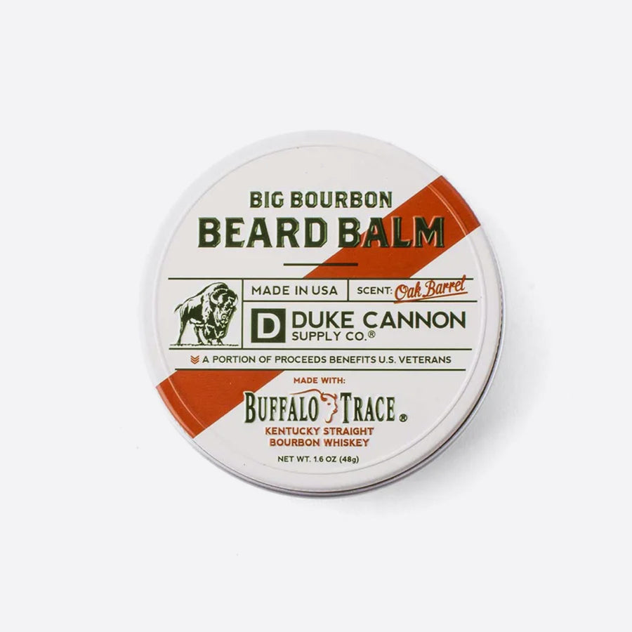 Beard Balm. Beard Care. Buffalo Trace. Oak Barrel.