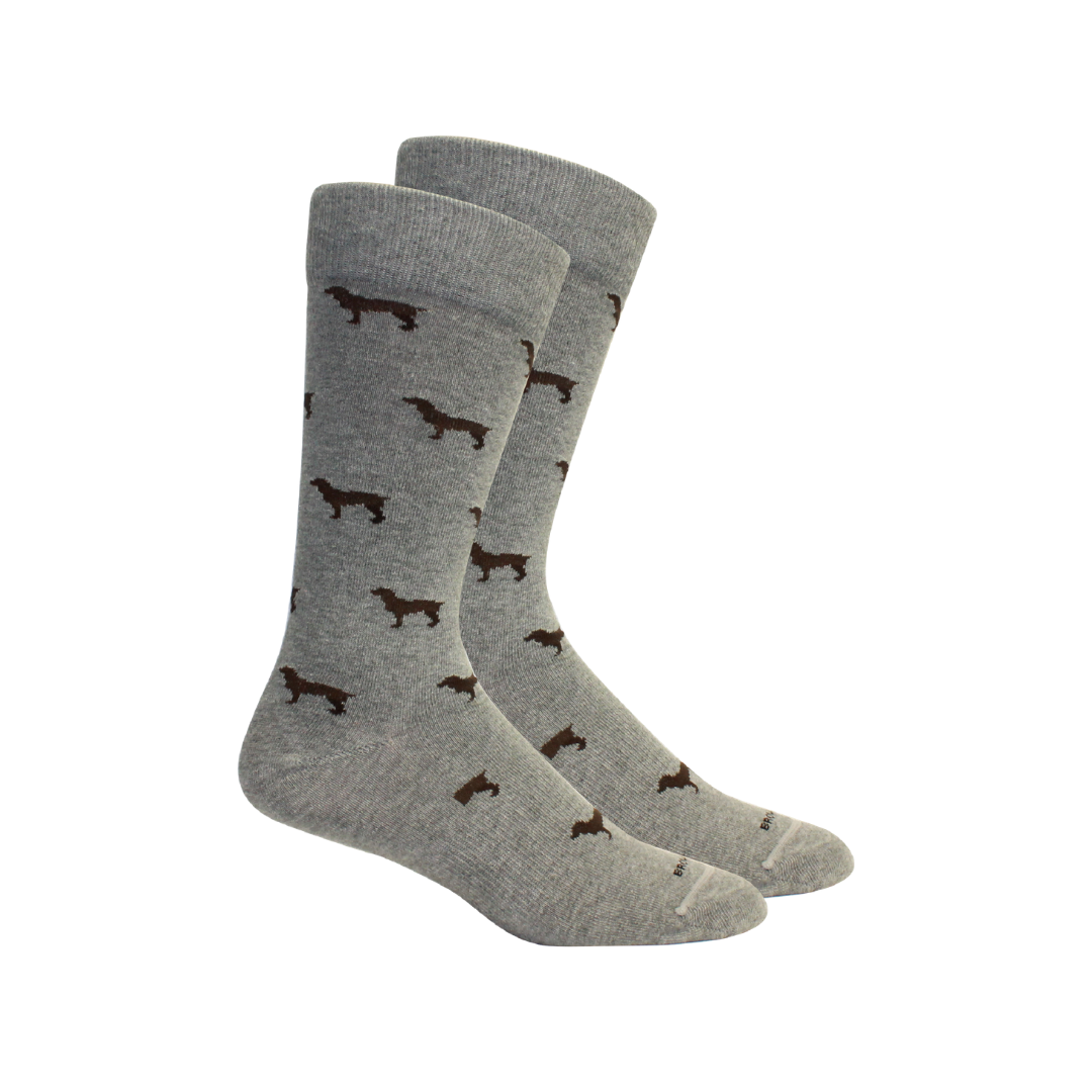 Beau Crew Sock - Heathered Light Grey