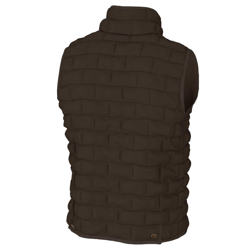 Brick Quilted Vest - Coffee