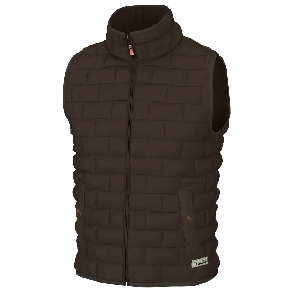Brick Quilted Vest - Coffee