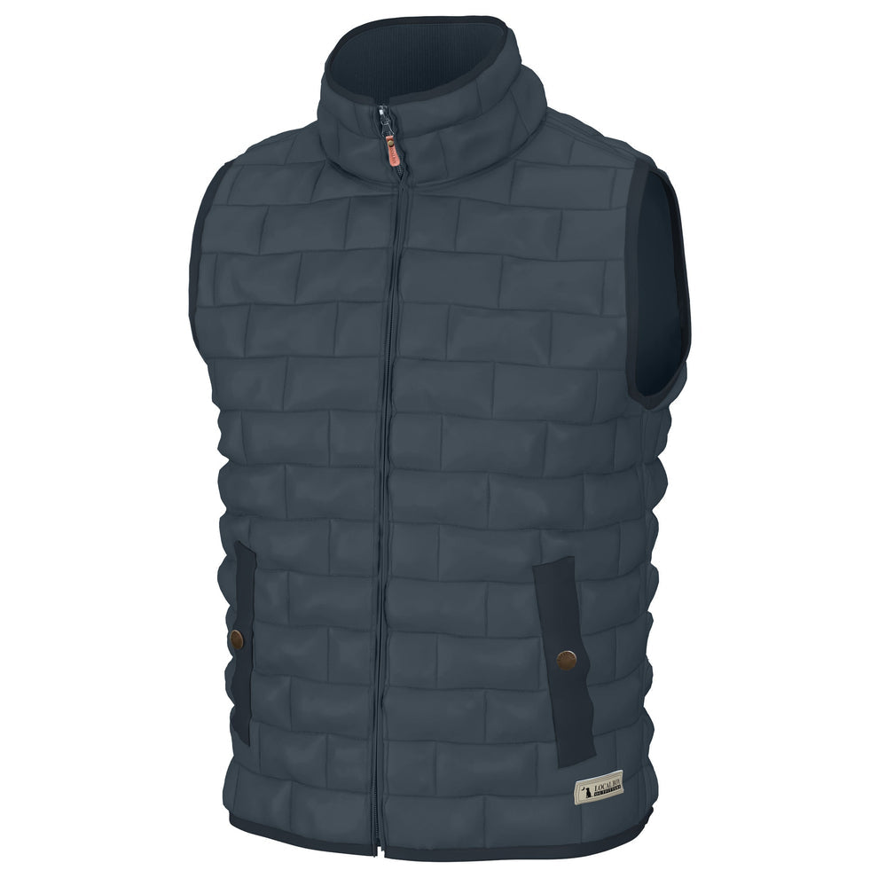 Brick Quilted Vest - Slate