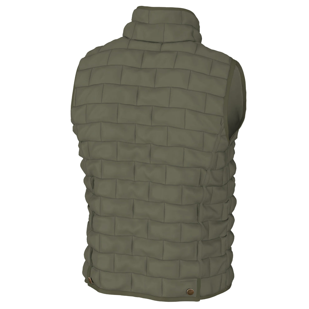 Youth Brick Quilted Vest - Moss