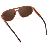 Thumbnail for Brooklyn Polarized Sunglasses - Milky Rust Tortoise / Brown Lens