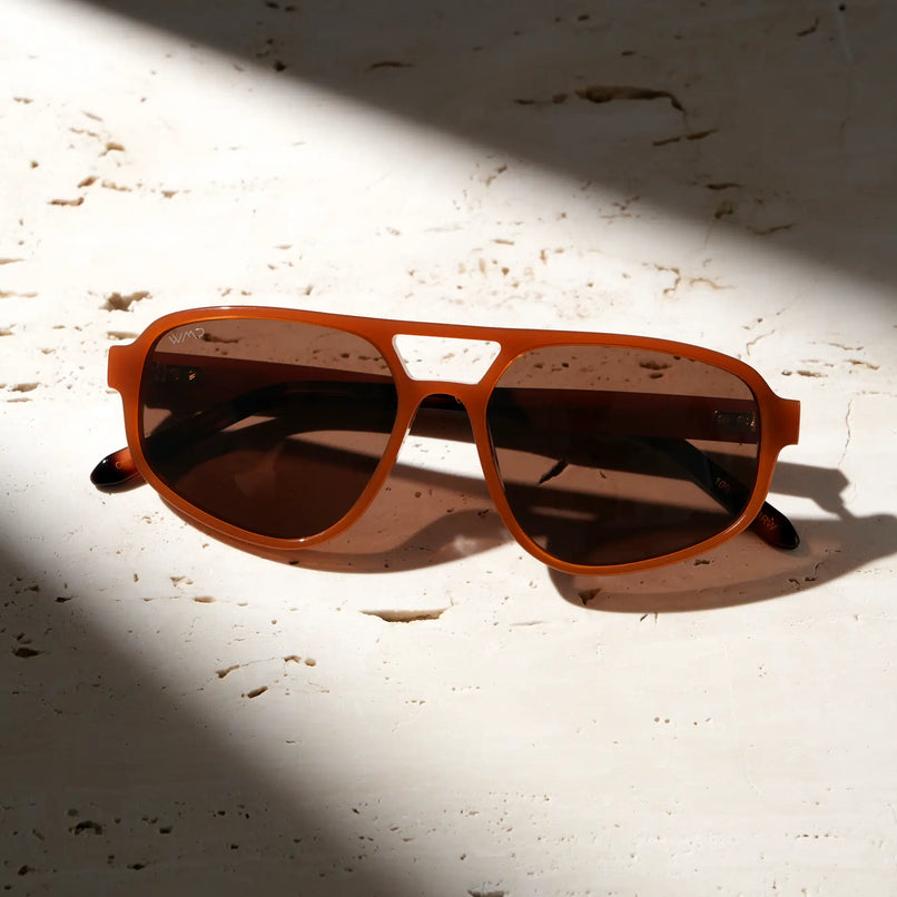 Brooklyn Polarized Sunglasses - Milky Rust Tortoise / Brown Lens