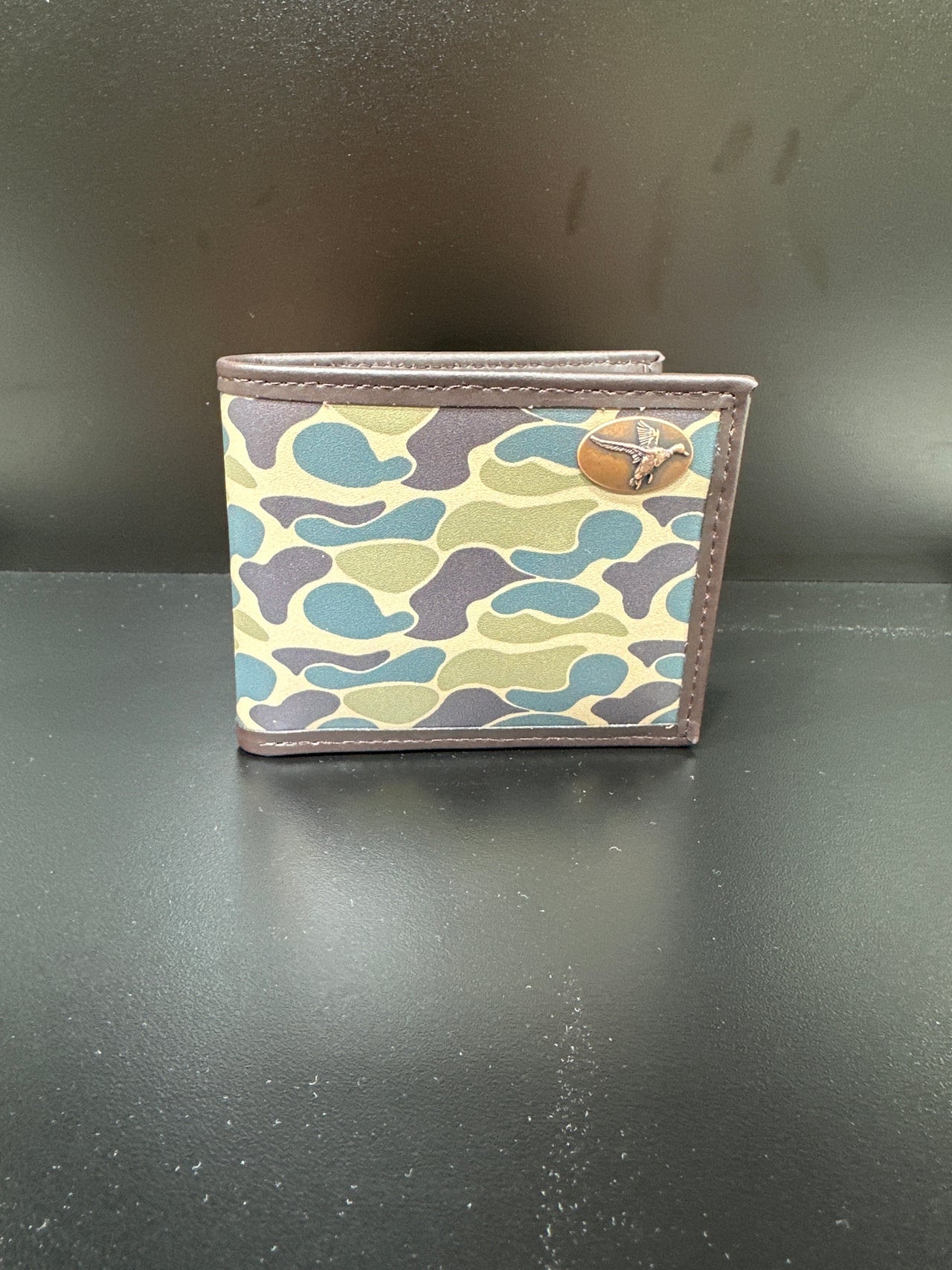 Brown Old School Camo Bi-Fold Wallet - Mallard