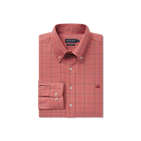 Thumbnail for Chatham Lines Performance Button Down - Washed Red/Tan