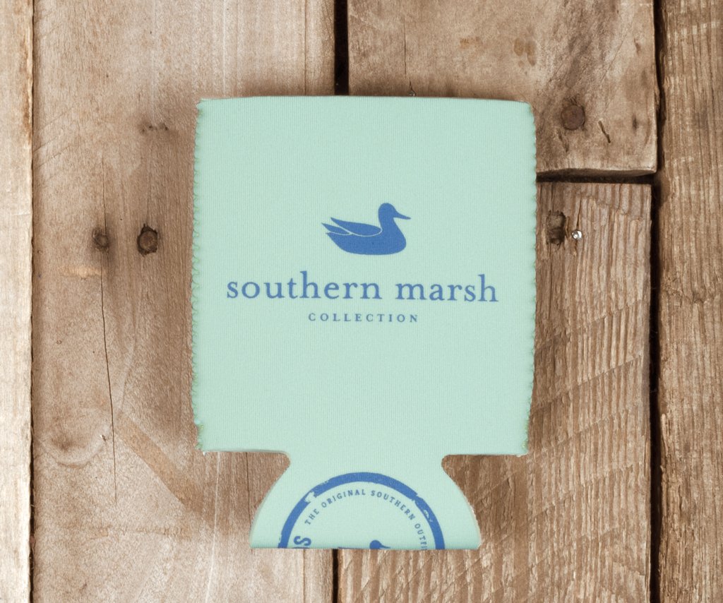 Ocean Green with White Koozie