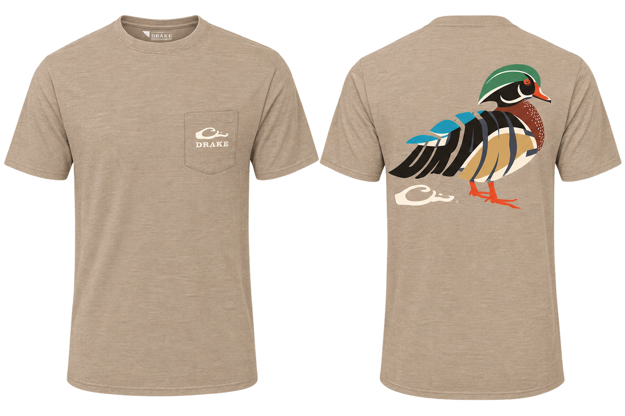 Woodie Short Sleeve T-Shirt - Heathered Khaki