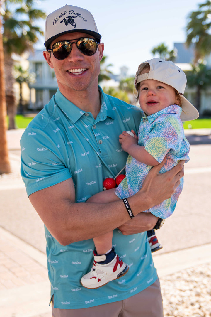 Rad Dad Performance Polo - Chalky Mint