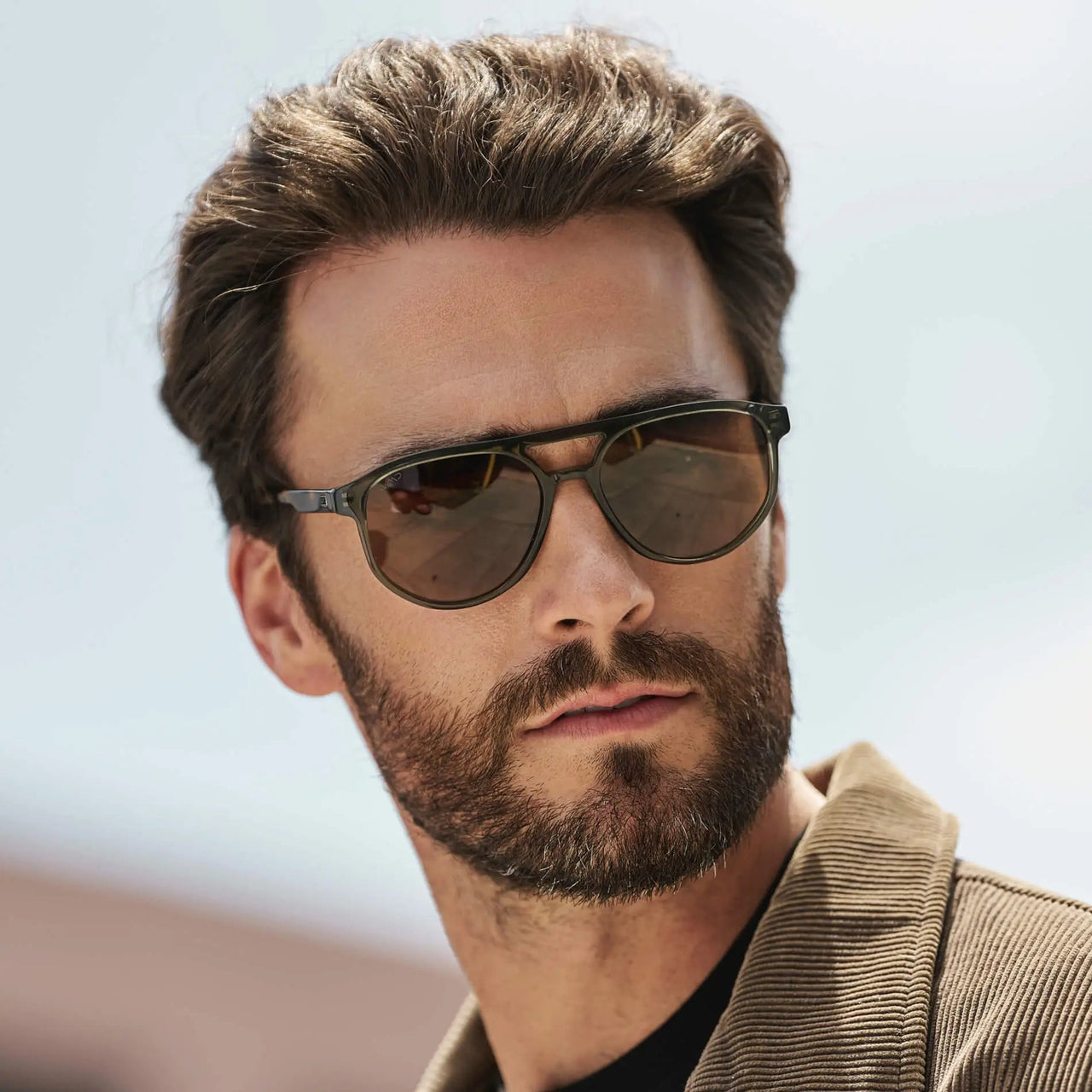 Hudson Polarized Sunglasses - Tortoise Sage / Brown Lens