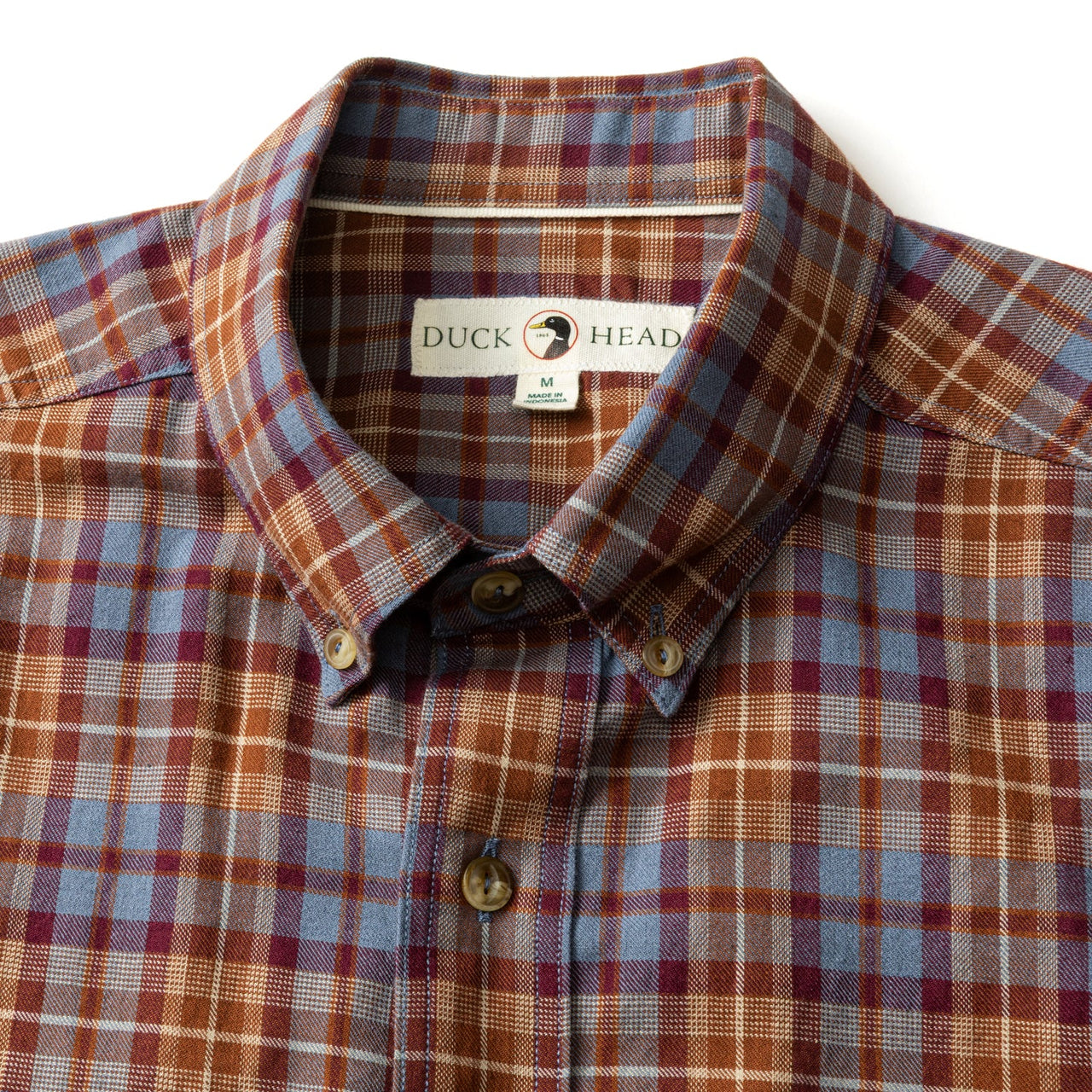 Houser Plaid Saddle Brown Cotton Wool Sport Shirt