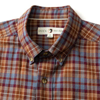 Thumbnail for Houser Plaid Saddle Brown Cotton Wool Sport Shirt