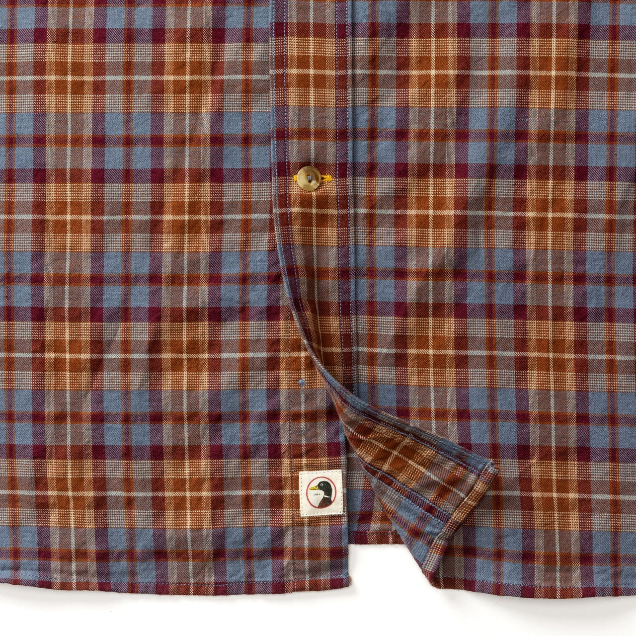 Houser Plaid Saddle Brown Cotton Wool Sport Shirt